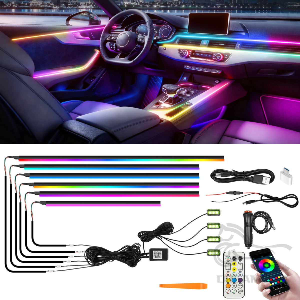 Ambient Interior Strip Neon RGB Environment In