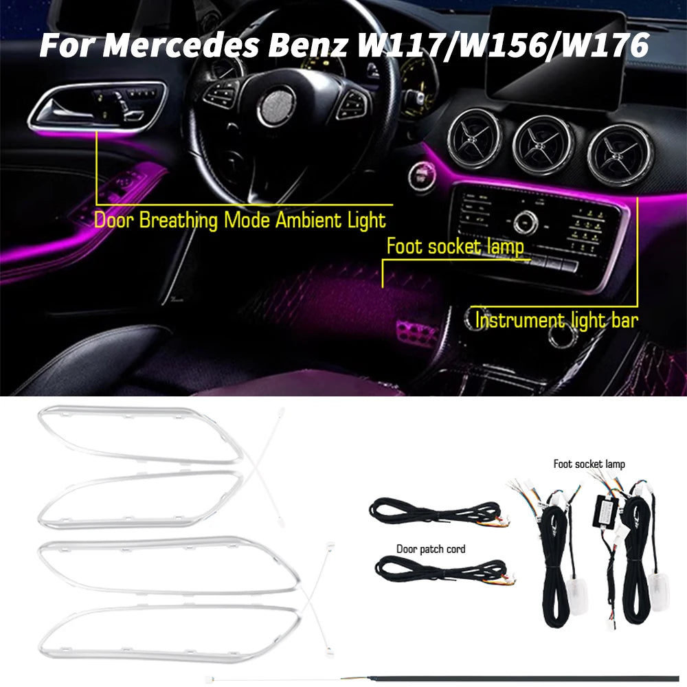 For Mercedes-Benz 12 64 Colors Ambient A Cla Gla W176 W117 X156