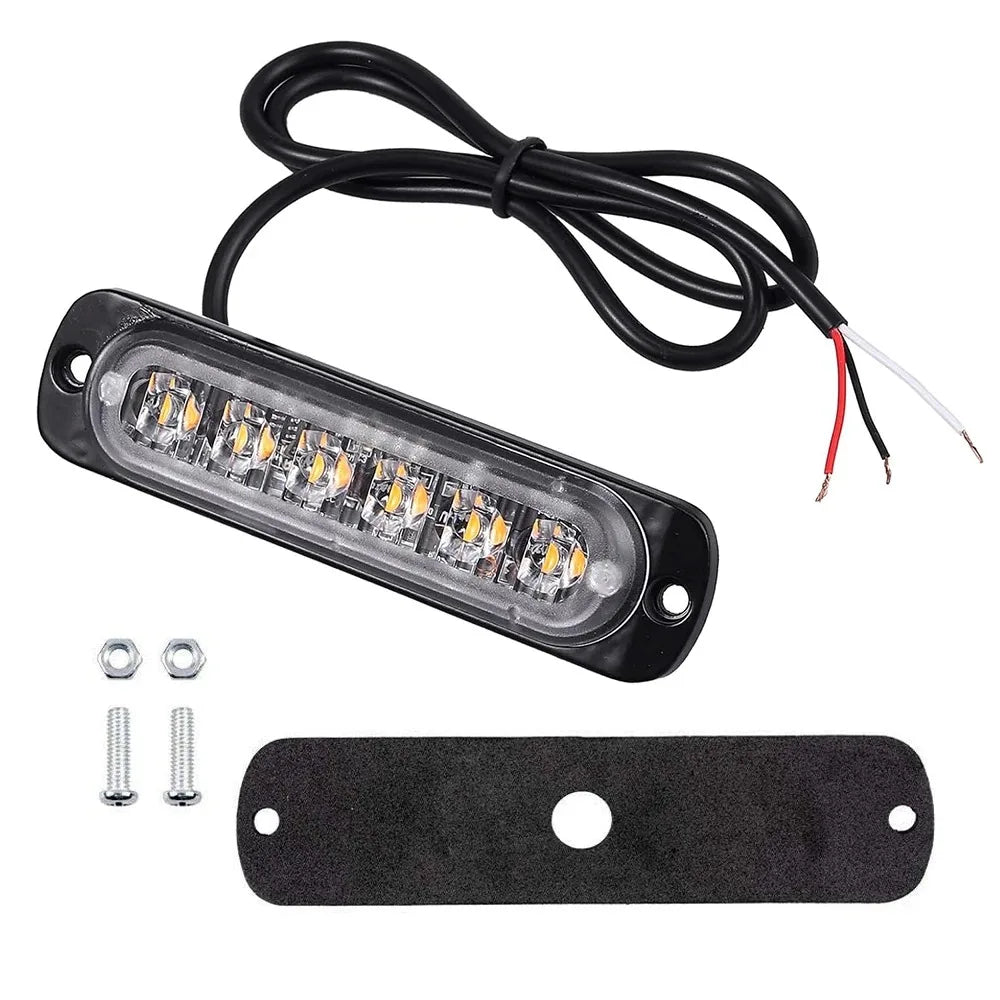 4PCS 6LED Truck Warning Grille Beacon Bar Trailer Emergency