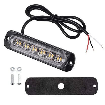 4PCS 6LED Truck Warning Grille Beacon Bar Trailer Emergency