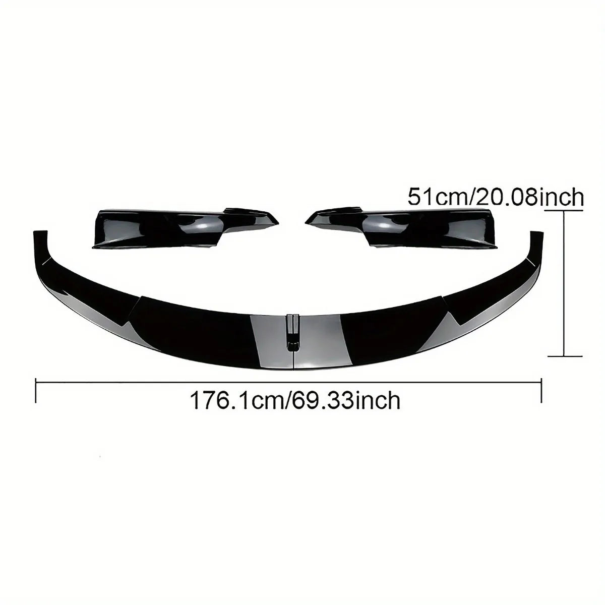 For BMW 3 Series F30 F31 4PCS Front Bumper Lip Body Kit Spoiler