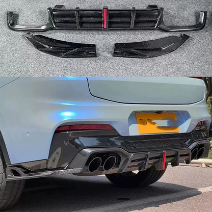 For BMW X3M F97 X4M F98 2019 Carbon Fiber Diffuser Back Lip Rear