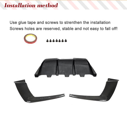 For BMW F06 F12 F13 M6 Carbon Fiber Frp Rear Bumper Lip Diffuser