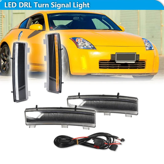 For Nissan 350Z Lci Switchback White Front Bumper Drl Daytime