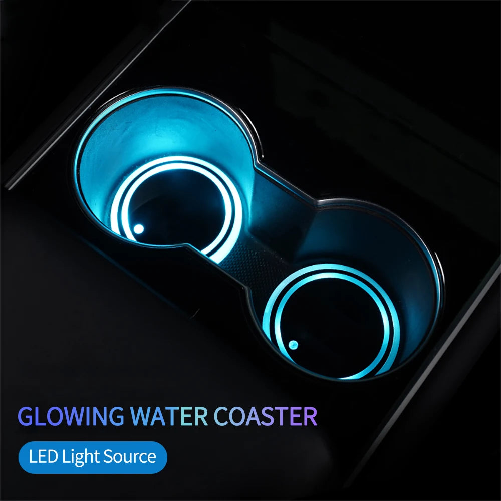 Color Changing Cup Holder Rear Windshield Ambient Lighting