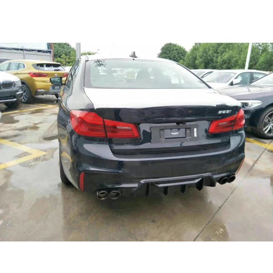 For BMW 5 Series M5 F90 G30 G38 Bright Black Diffuser Back Lip