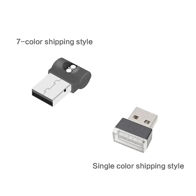 5PCS MINI USB Interior Atmosphere Emergency Lighting Colorful