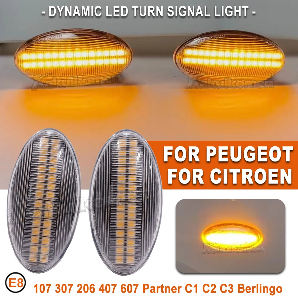 For Peugeot 107 108 301 4007 Side Marker 607 Citroen c-crosser