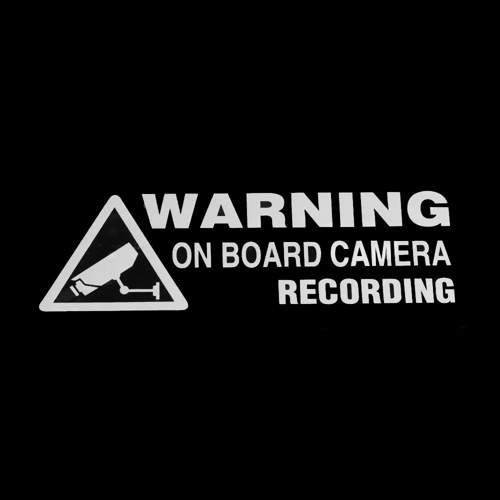 Decor Window Warning On Board Camera Recording Sticker Vinyl