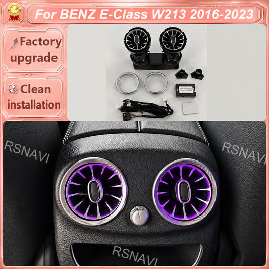 Rear Center Console turbine-style Cabin Air Vents Ambient