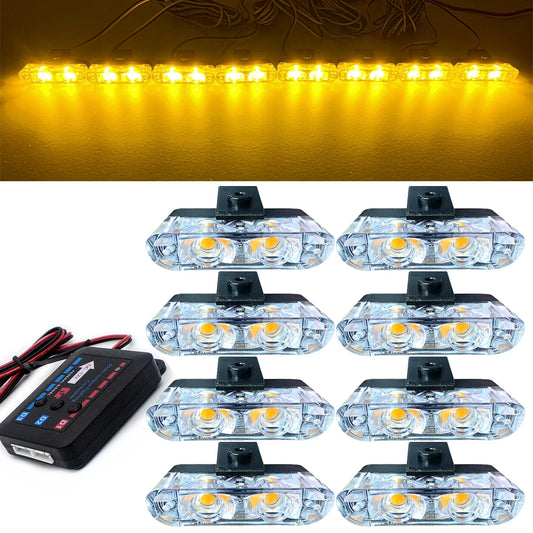 2LED Front Deck Grille Clip Strobe 12V Daytime Running