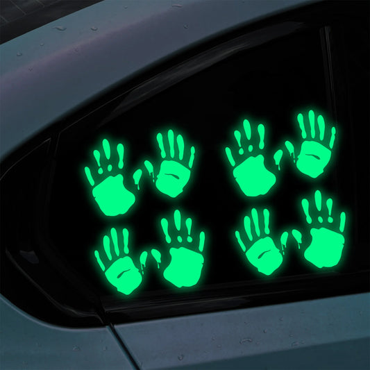 For Auto Body Window Halloween Decors Glow In Dark Hand Print