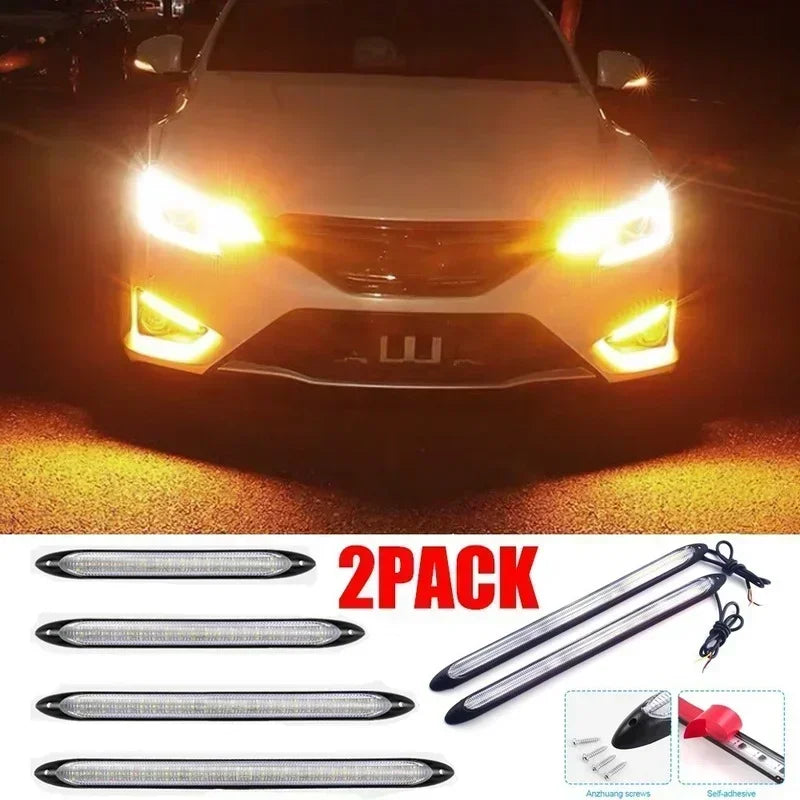 Daytime Running Waterproof Sequential Flow Turn Signal Drl
