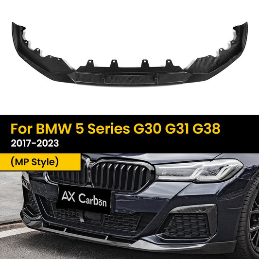 For BMW 5 Series G30 G31 Real Dry Carbon Fiber Front Diffuser