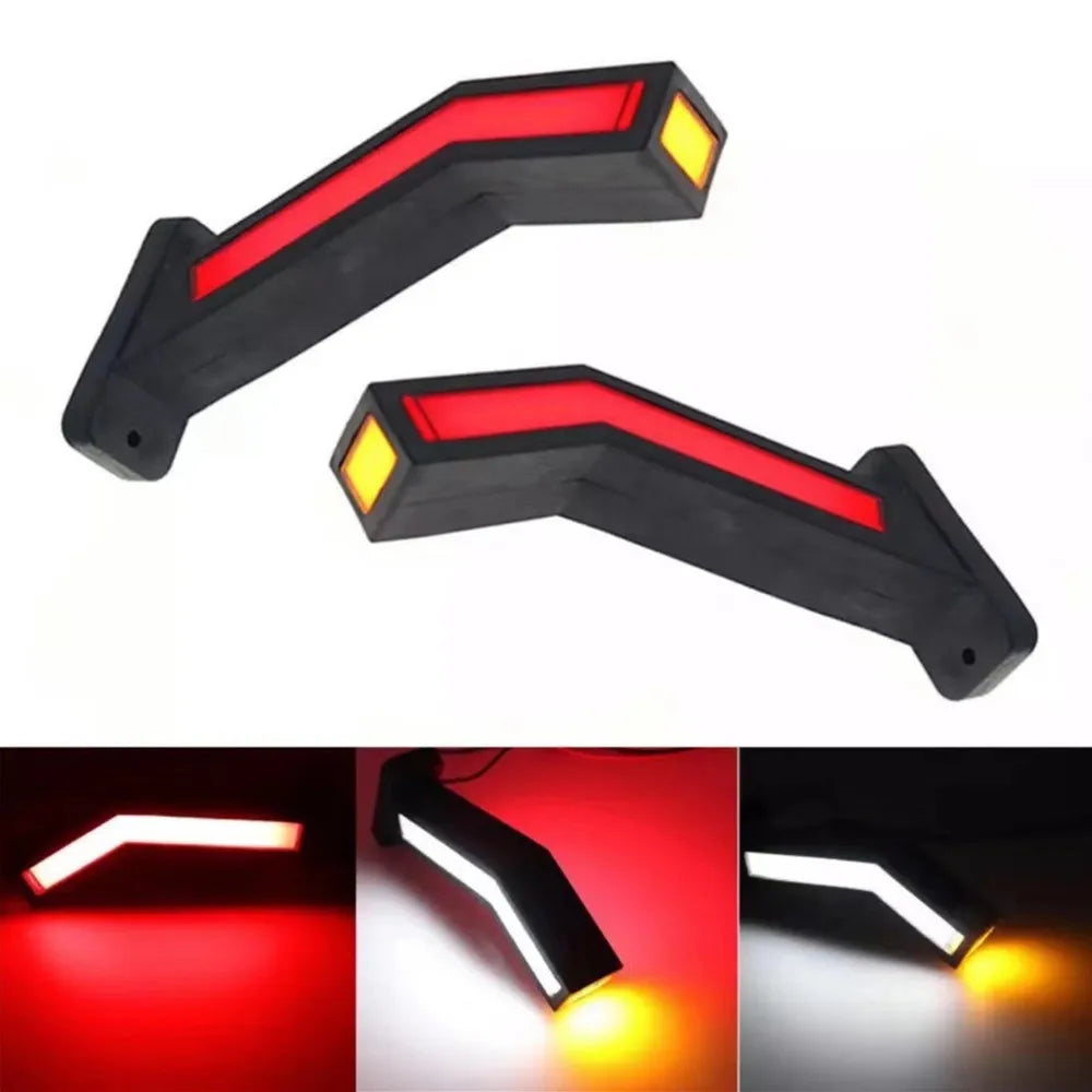 1pair Trailer Dynamic Turn Signals Side Marker Van Outline