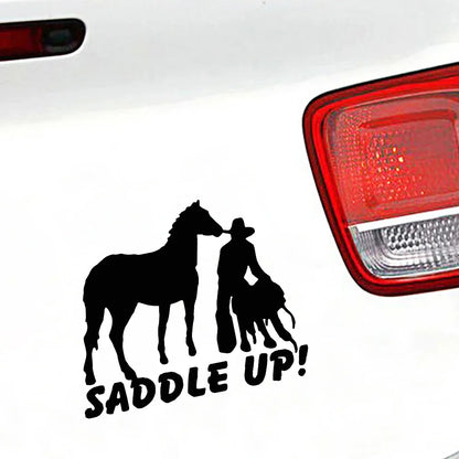 Horse Life Cow Boy Decals Pvc Sunscreen Waterproof Motorcycle