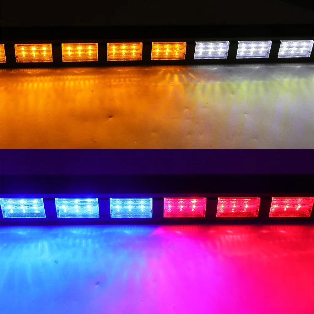 23inch 12-24v Strobe Bar Roof Warning Flashing Traffic Safty
