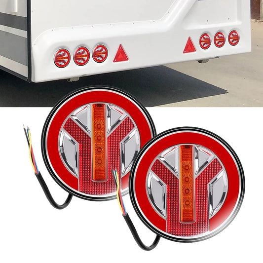 For Jeep Volvo Pickup Trailer 12V Offroad Truck Round Taillight