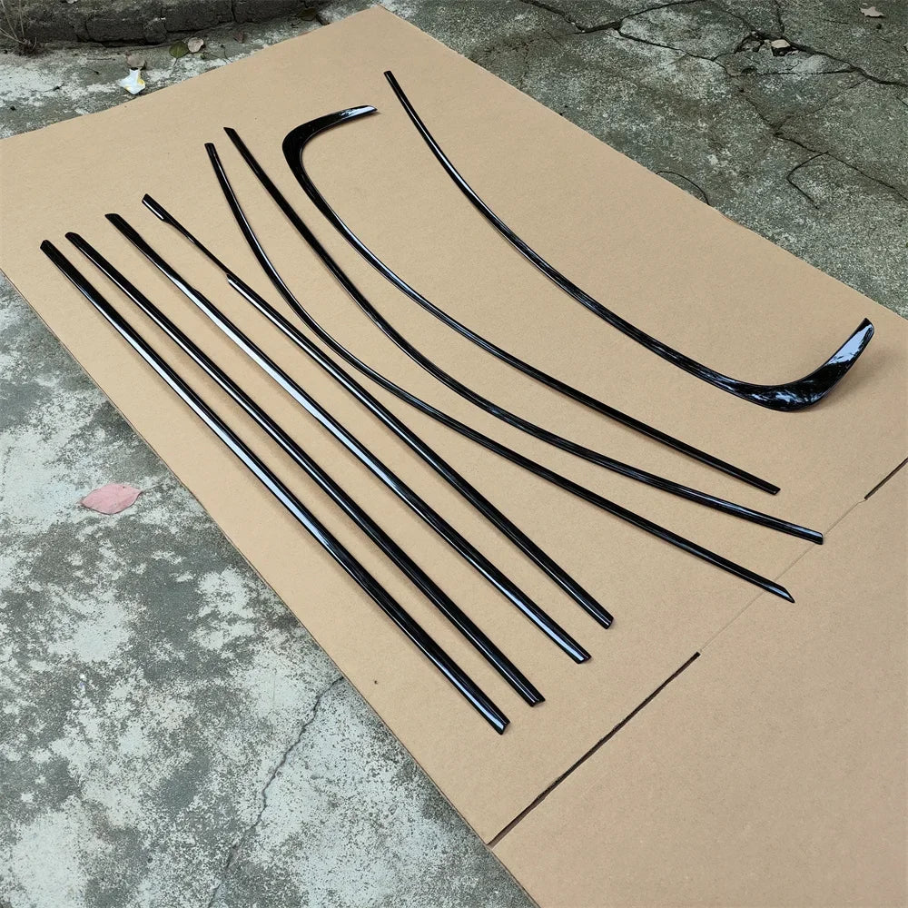 For BMW 5 Series F10 G30 Black Steel Window Molding Frame Strips