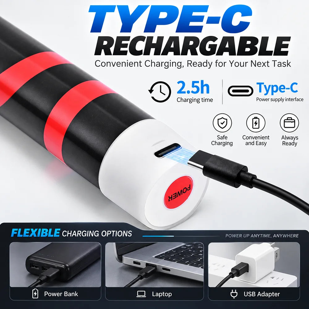 73CM Flexible Work Strip Rechargeable Silicone Handheld Trouble