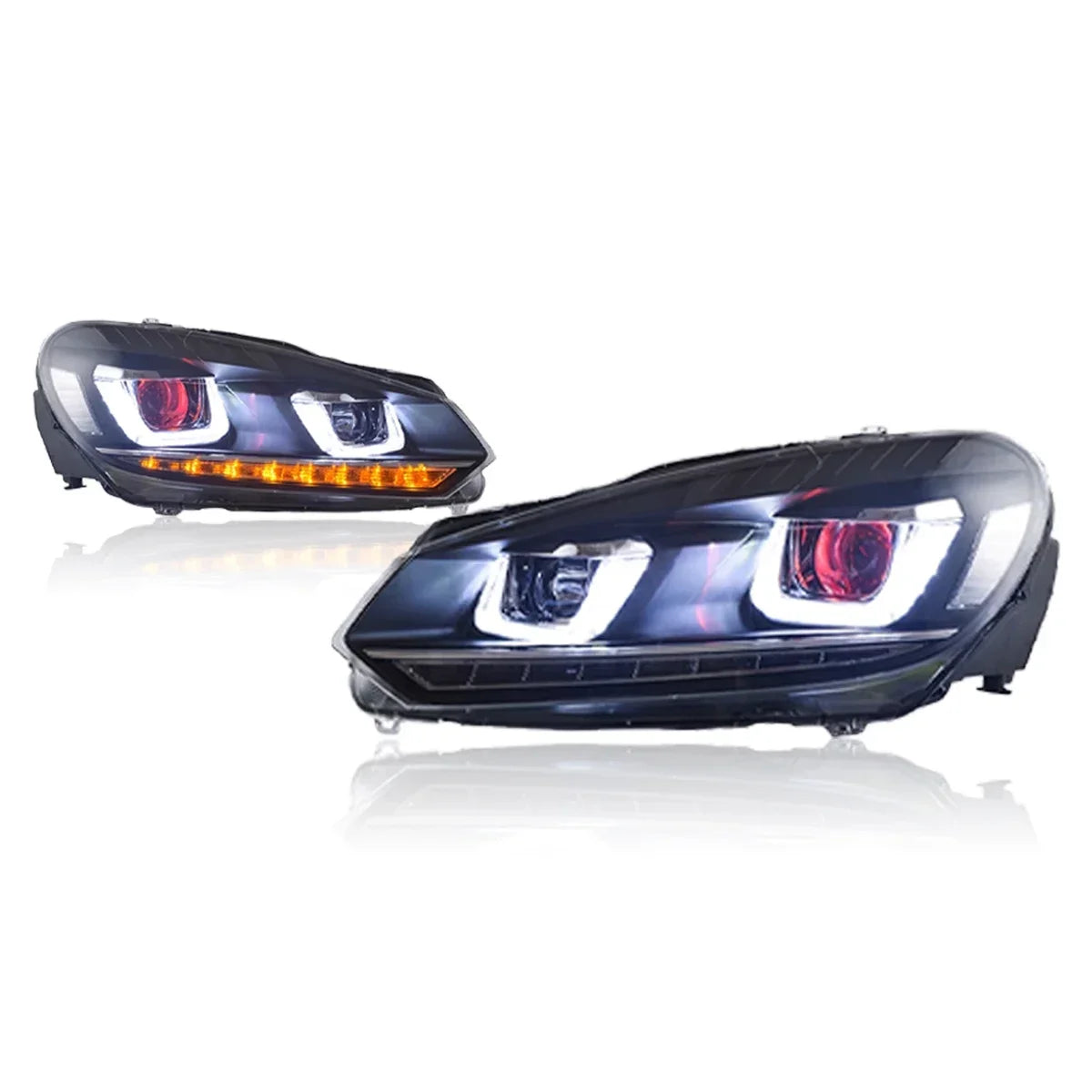 For VW Golf 6 MK6 Headlights 2010-2014 Upgrade Modified Drl