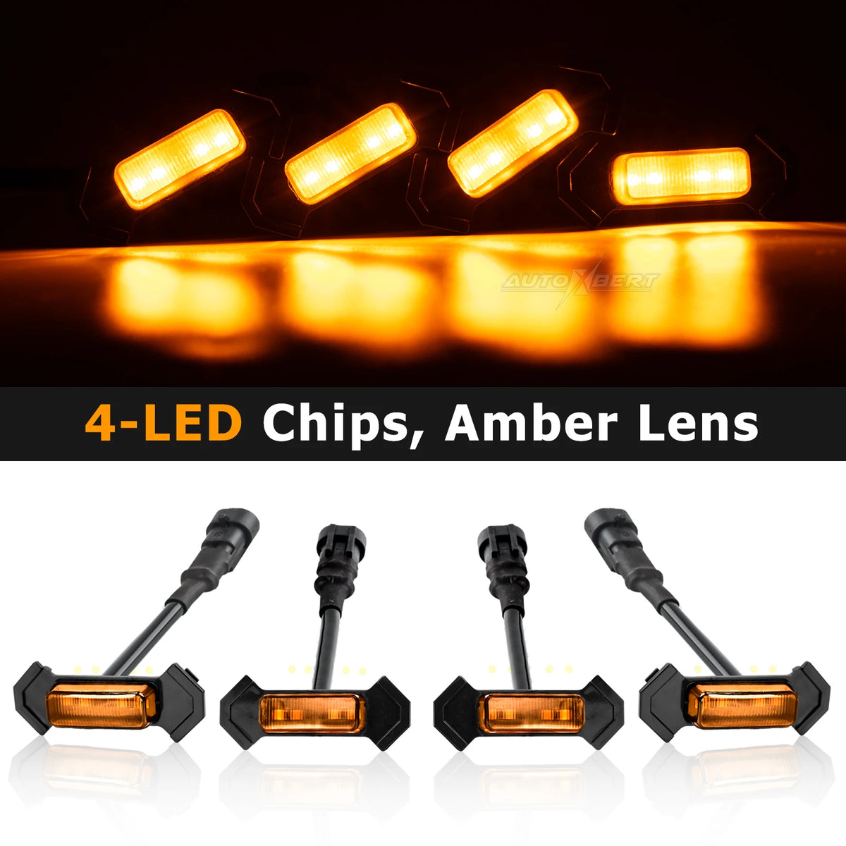 For 2016-up Toyota Tacoma W Trd 4PCS raptor-style Orange Yellow