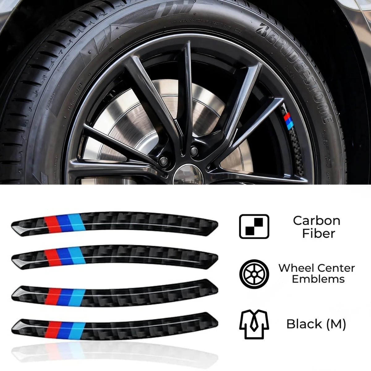 For BMW E46 E90 F30 F10 Wheel Sticker X5 X3 Series