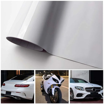 Bright White Vinyl Wrap self-adhesive Motorcycle Body Sticker