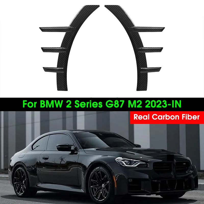 For BMW G87 M2 2023 Real Dry Carbon Fiber Front Rear Bumper Side
