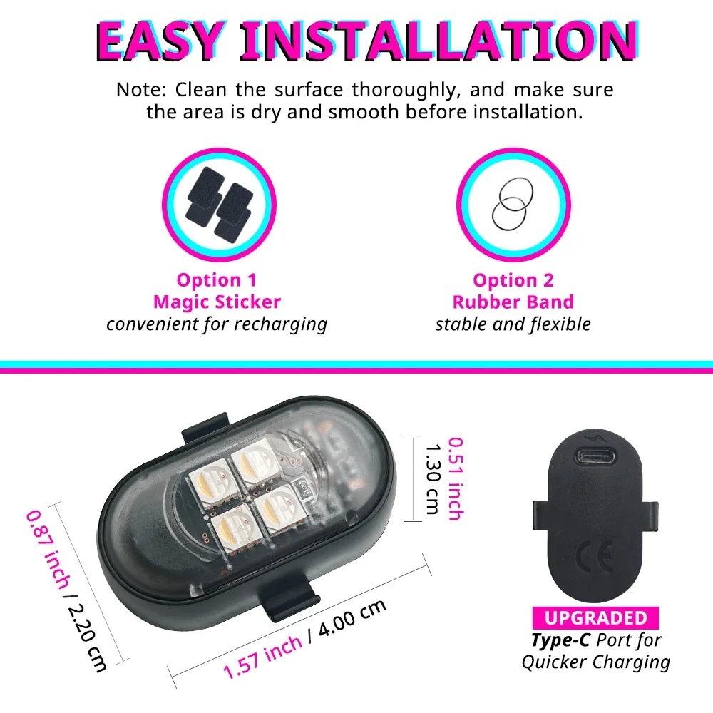 Remote Control Strobe RGB Flash Underglow Footwell Mods
