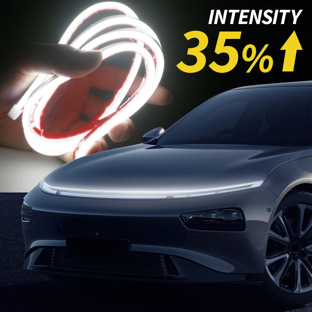 Hood Headlight Strip Flexible Atmosphere Lamps Drl Daytime