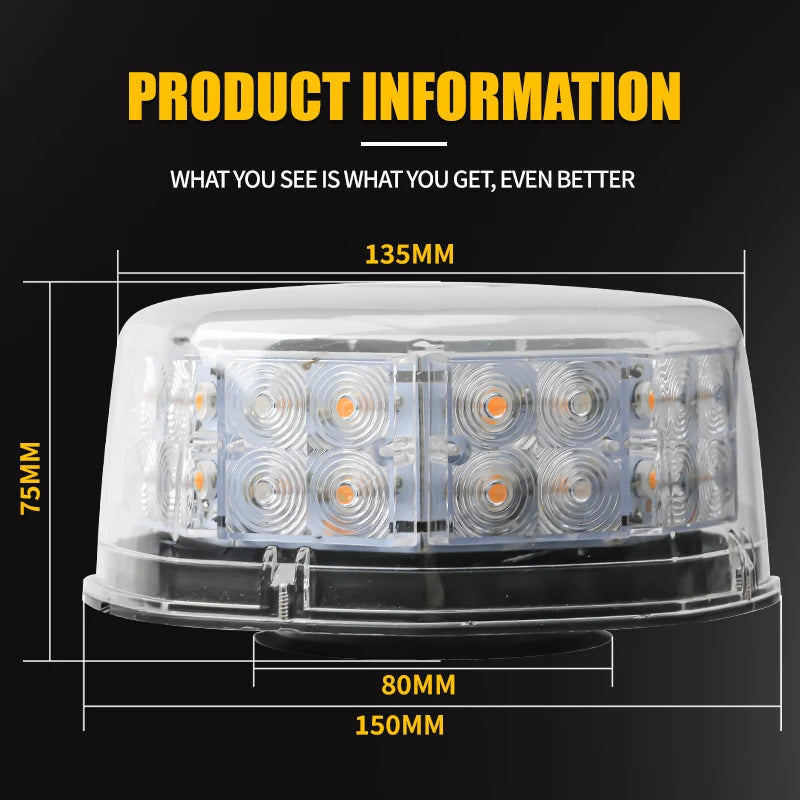 Strobe Warning Safety Roof Flashing Beacon Rotating Signal