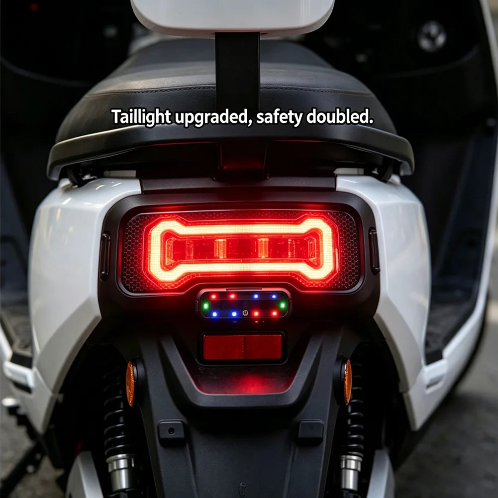 For Motorcycle off-road Bike Safety Lamp 1X Solar Strobe Warning
