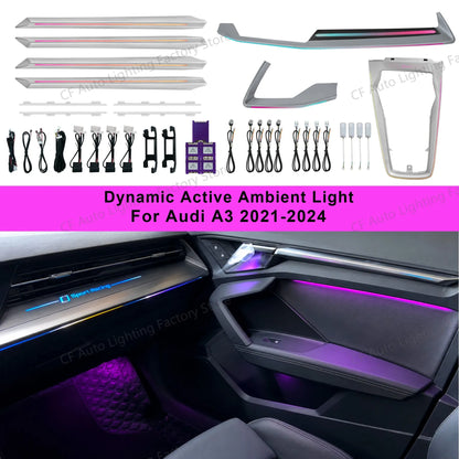 For Audi A3L 2021-2024 Dashboard Air Cf Ambient Interior