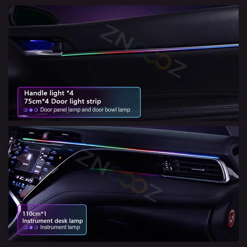 For BMW F34 F07 F06 F10 RGB 22IN1 Interior Acrylic Ambient F30