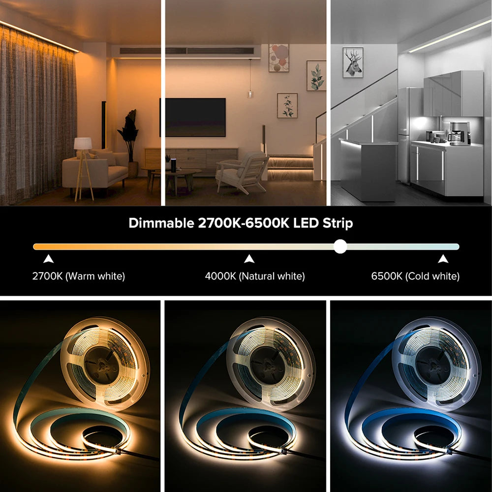 Cob Cct Strip 640 Leds M Density Flexible Dimmable