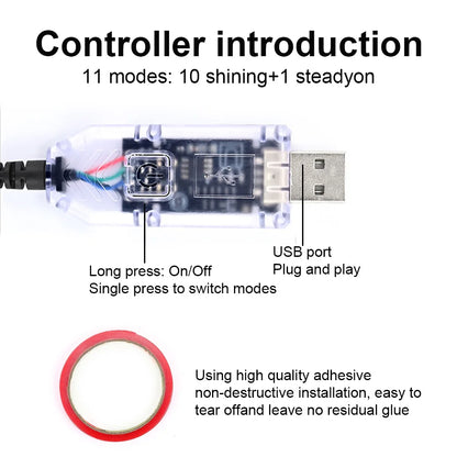USB Dynamic Devil Eyes Windshield Matrix Panel Screen Truck