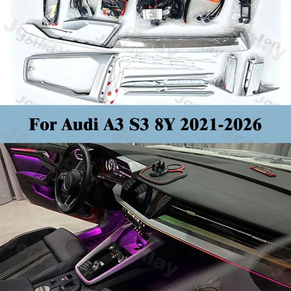For Audi A3 8Y S3 Ambient 2021-2026 Interior Atmosphere Trim