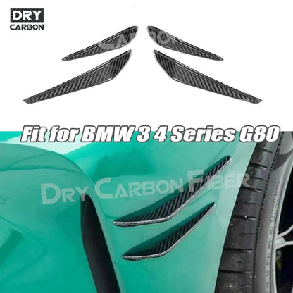 For BMW 3 4 Series G80 Dry Carbon Fiber Front Bumper Side