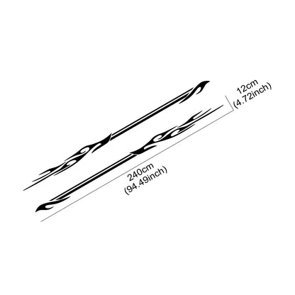 For Volkswagen Audi Tesla Skoda Volvo 2PCS Flame Stripes Side