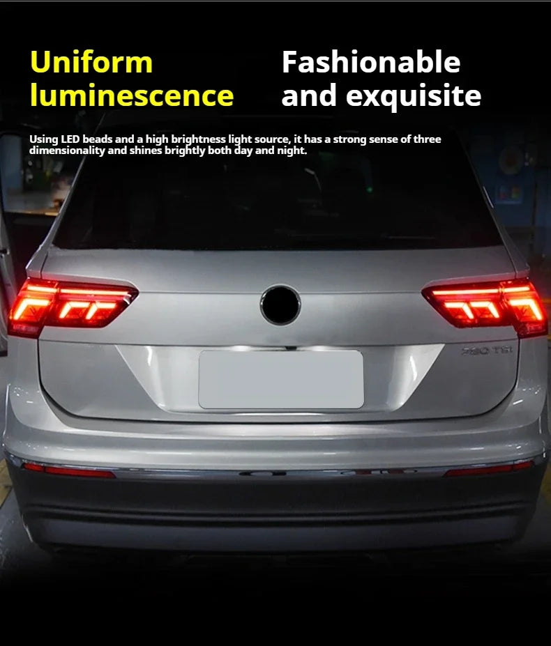 For VW Tiguan L Taillights 2017-2024 Ft Tiguan Tail Dynamic Turn