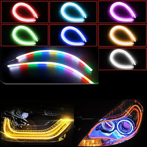 2PCS RGB Daytime Running APP Control Flexible Symphony Flowing