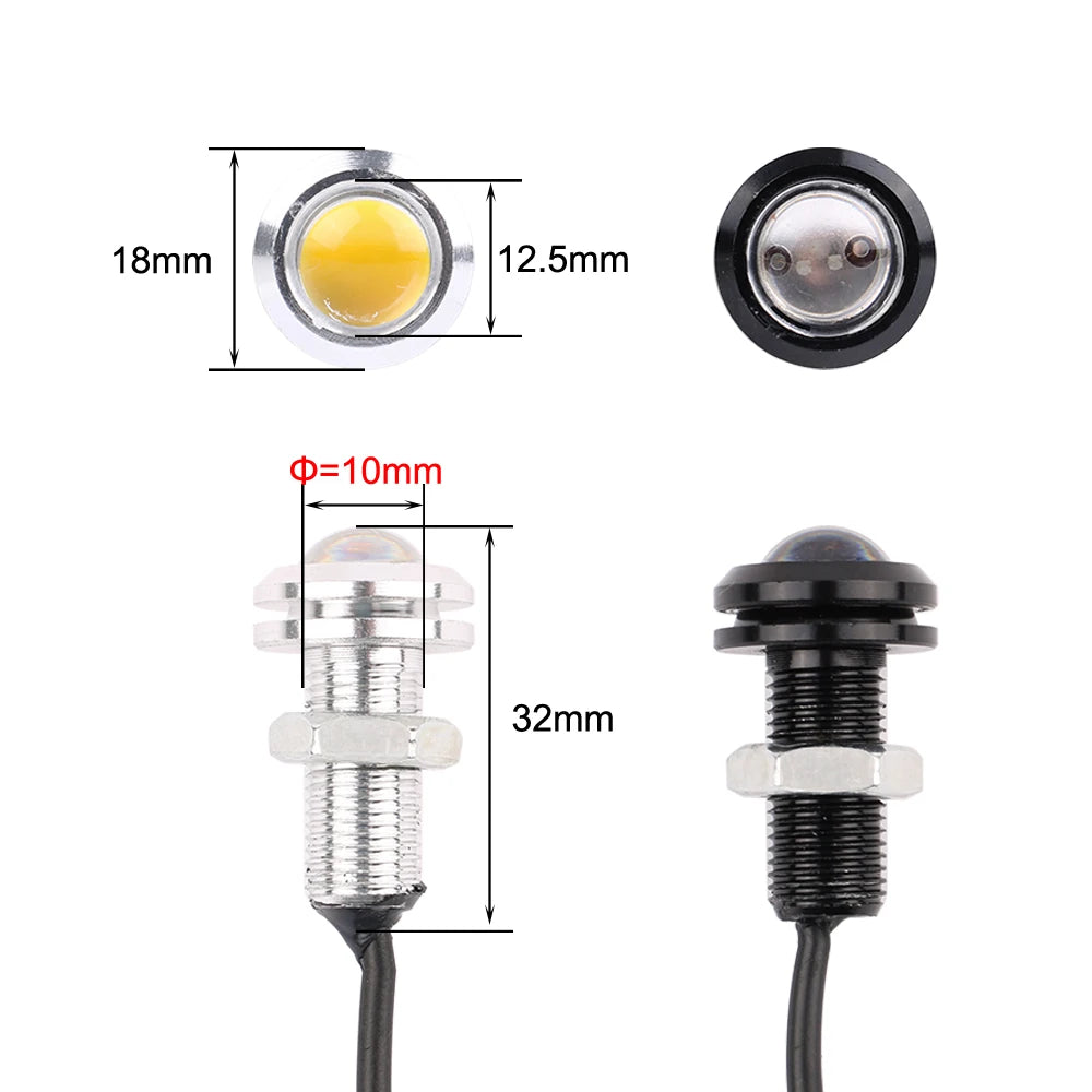 1PC 18MM 12V External Truck Daytime Running Parking Eagle
