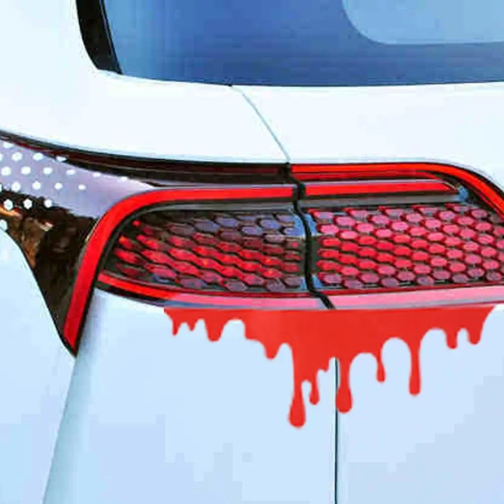 Red Blood Drips Stickers Halloween Theme Glass Headlight Sticker