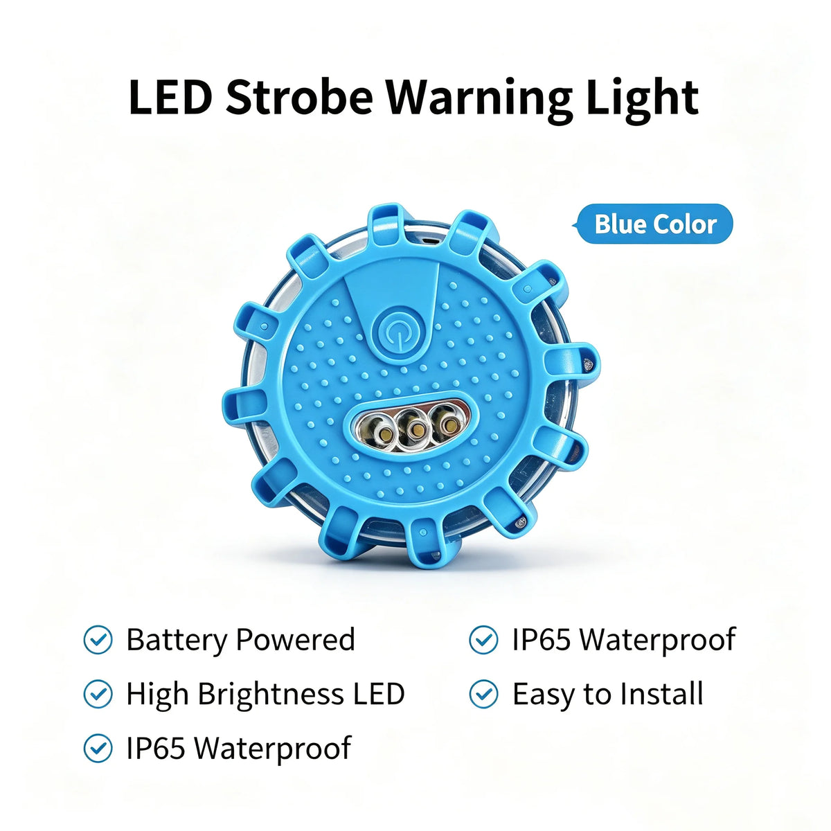 Battery Powered Road Flares Warning Blue Orange Emergency Strobe