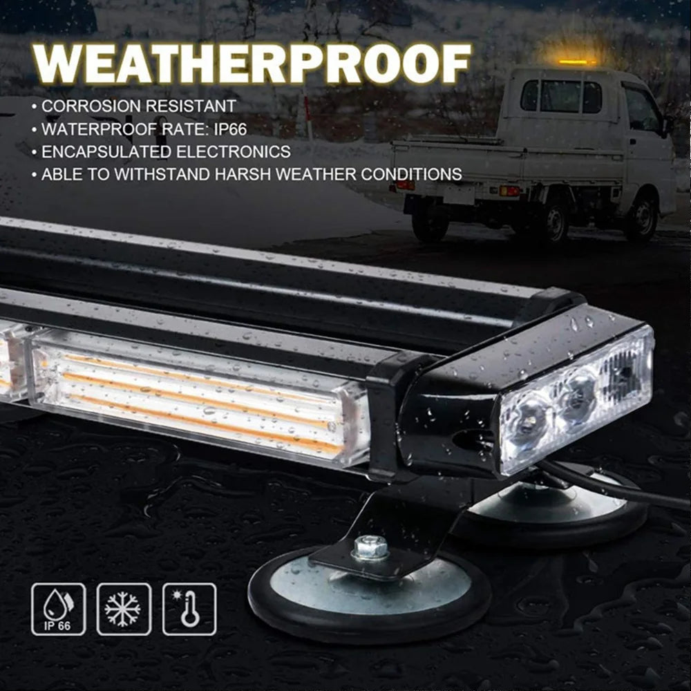 Cob Emergency Strobe Roof Signal Warning Trucks Flashing Four