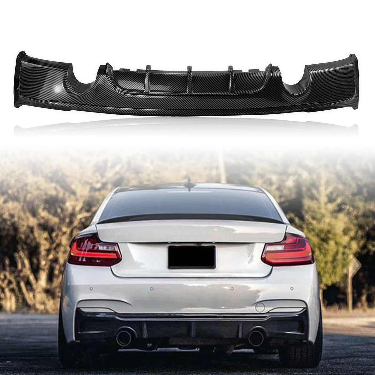For BMW 2 Series F22 F23 Rear Bumper Diffuser Lip 220I 228I 230I