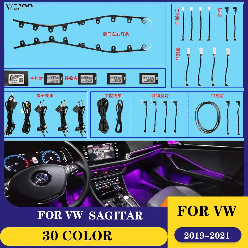 For VW Ambient Light Set Volkswagen Sagitar Mould 2011 2021