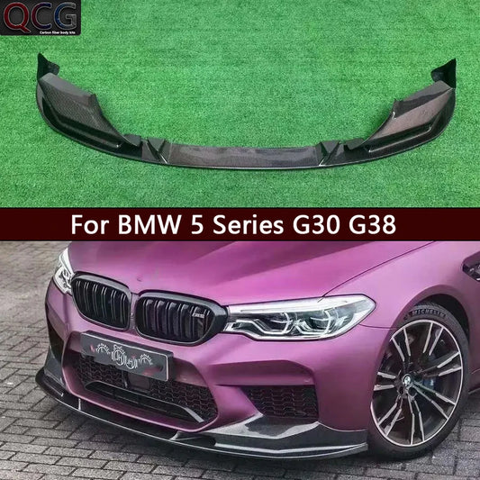 For BMW 5 Series G30 G38 530 Carbon Fiber Front Lip Bumper
