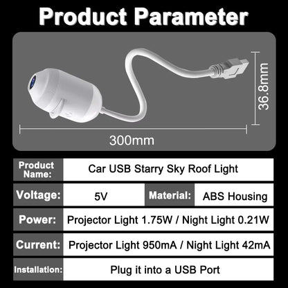 360 Roof Star Galaxy Interior Projection Ambient Lighting